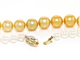 Ombre Cultured South Sea and Cultured Japanese Akoya Pearl 14K Gold 26 Inch Necklace Strand