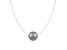 10mm Gray Cultured Freshwater Pearl Sterling Silver Necklace