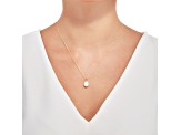 White Freshwater Pearl with Diamond Accent 10K Yellow Gold Pendant with Chain