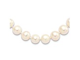 Rhodium Over Sterling Silver 11-12mm White Freshwater Cultured Pearl Necklace