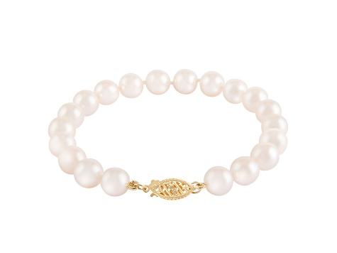Mikimoto 'M' Code 18ct Yellow Gold Akoya Pearl Bracelet - Laings