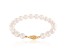 14k Yellow gold 7-8mm Akoya Pearl bracelet