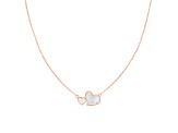 Mother of Pearl Rhodium Over Sterling Silver Necklace