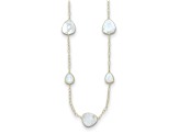 14K Yellow Gold Mother of Pearl 24 Inch Necklace