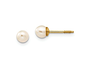 Picture of 14K Yellow Gold Freshwater Cultured Pearl Earrings