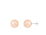 14k White Gold 10-11mm Pink Freshwater Pearl Stud Earrings