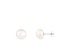 14k White Gold 9-10mm White Freshwater Pearl Stud Earrings