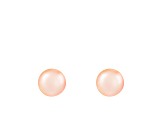 14k White Gold 10-11mm Pink Freshwater Pearl Stud Earrings