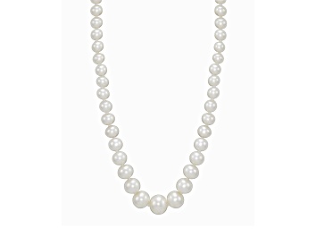 Picture of 4.5-8.5mm Round White Freshwater Pearl Graduated Strand Necklace