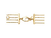 Square and Disc Shape White Mother-Of-Pearl 14K Yellow Gold Multi-Row Bracelet