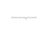 White Freshwater Pearl and White Sapphire Sterling Silver Lariat Necklace