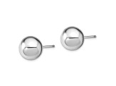 Rhodium Over Sterling Silver 10-11mm White/Grey Imitation Shell Pearl 3 Earring Set