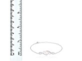 4-5mm and 6-6.5mm White Cultured Freshwater Pearl Silver  Bracelet