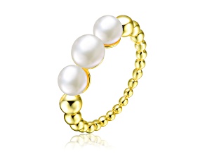 Freshwater Pearls, 14K Gold Plated over Sterling Silver Ring