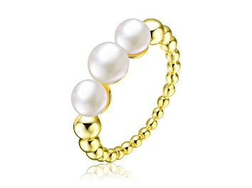 Picture of Freshwater Pearls, 14K Gold Plated over Sterling Silver Ring