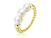 Freshwater Pearls, 14K Gold Plated over Sterling Silver Ring