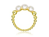 Freshwater Pearls, 14K Gold Plated over Sterling Silver Ring