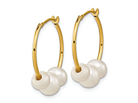 イヤリング TATIANA White Berry Pearl Hoop EarringsEC1773 Tatiana Pearl Earrings | Over The Moon