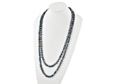 9-10mm Baroque Black Freshwater Cultured Pearl Endless 64-inch Necklace