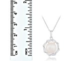 9.5-10mm White Cultured Freshwater Pearl Sterling Silver Pendant W/Chain