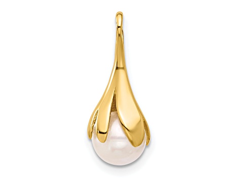 14K Yellow Gold Freshwater Cultured Pearl Pendant