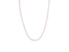 7-8mm White Cultured Freshwater Pearl endless Necklace