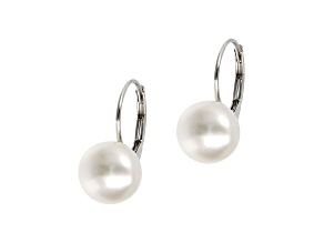 White Cultured Freshwater Pearl Drop Earrings