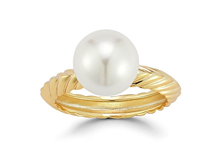 Rachel Zoe 14K Yellow Gold Over Sterling Silver Solitaire
