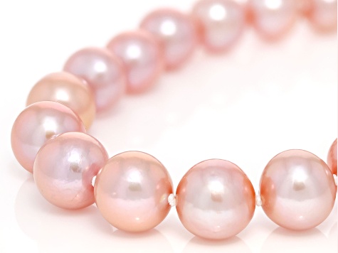 Genusis™ Pink Cultured Freshwater Pearl Rhodium Over Sterling Silver 20" Necklace