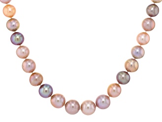 Genusis™ Multi-Color Cultured Freshwater Pearl Rhodium Over Sterling Silver 20" Necklace