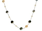 Cultured Japanese Akoya, South Sea, and Tahitian Rhodium Over Sterling Silver Y Necklace