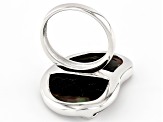 Tahitian Mother-of-Pearl Rhodium Over Sterling Silver Ring