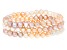 Pink & White Ombre Cultured Freshwater Pearl Stretch Bracelet Set of Three