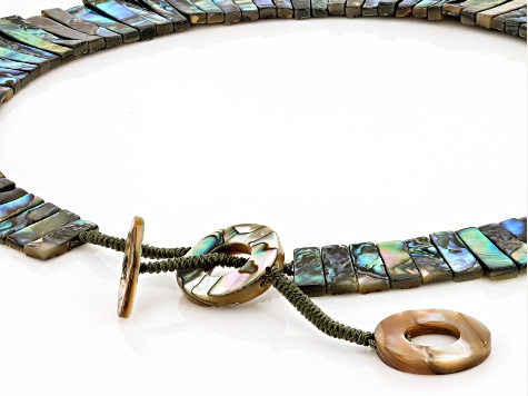 Abalone Shell  Graduated Collar Necklace