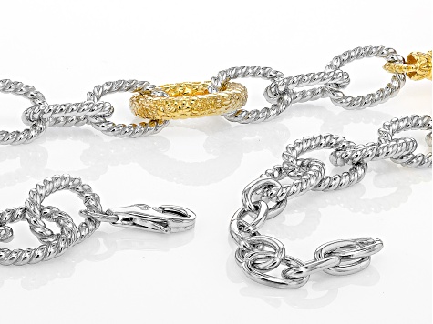 Purple Cultured Kasumiga Pearl Rhodium And 18k Yellow Gold over