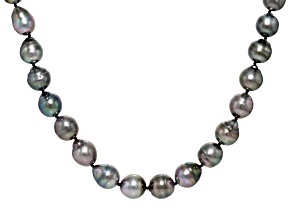 Cultured Tahitian Pearl Rhodium Over Sterling Silver necklace