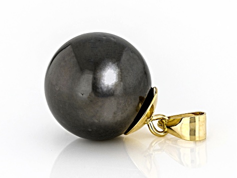 Cultured Tahitian Pearl 18k Yellow Gold Pendant