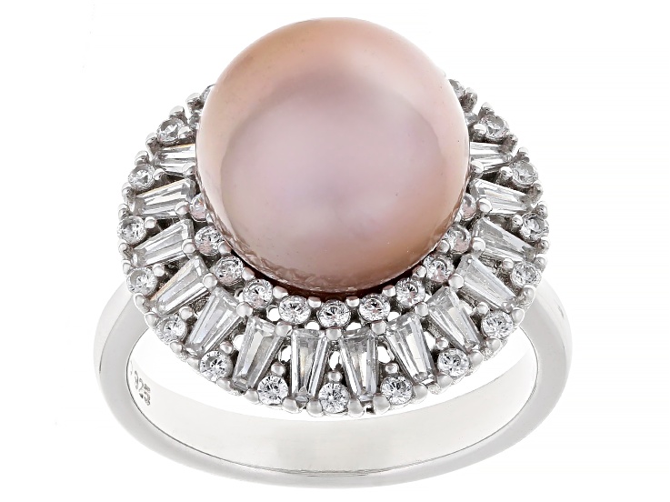 Genusis Pearls™ Pink Cultured Freshwater Pearl & Cubic
