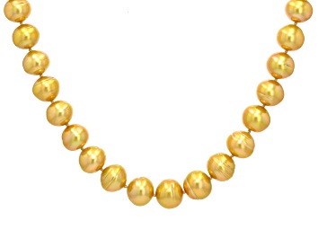Picture of Golden Cultured South Sea Pearl 14k Yellow Gold Necklace