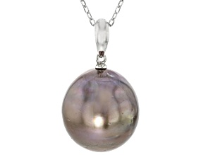 Cultured Tahitian Pearl 14k White Gold Pendant