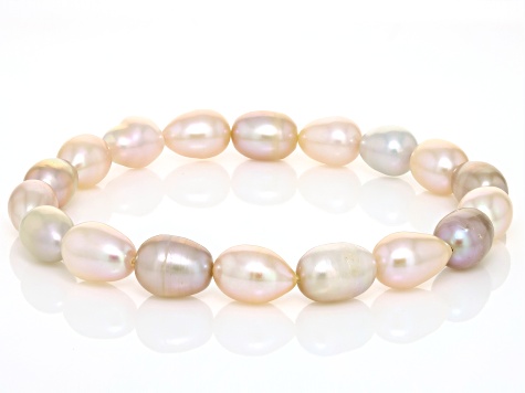 Multi-Color Cultured Freshwater Pearl Stretch Bracelet