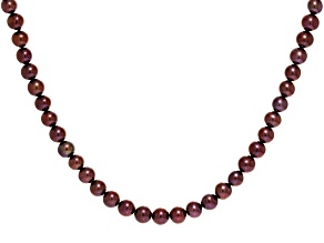 Mahogany Cultured Freshwater Pearl Necklace