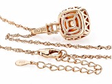 Peach Cultured Freshwater Pearl Morganite & Zircon 18k Rose Gold Over Silver Pendant With Chain