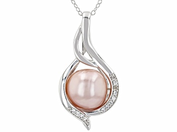 White Rainbow Moonstone Sterling Silver Pendant With 18" Cable Chain