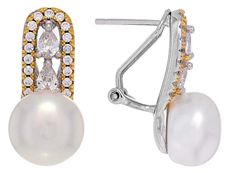 White Cultured Freshwater Pearl & Bella Luce® 18k Gold
