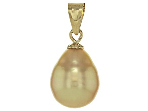 Golden Cultured South Sea Pearl 18k Yellow Gold Pendant