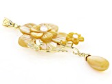 Golden South Sea Mother-Of-Pearl 18K Yellow Gold Over Sterling Silver Enhancer