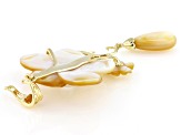 Golden South Sea Mother-Of-Pearl 18K Yellow Gold Over Sterling Silver Enhancer