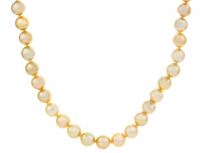 Candlelight Cultured Japanese Akoya Pearl Rhodium Over Sterling Silver 20 Inch Strand Necklace