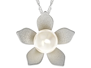 White Lab-Grown Diamond H SI 10k Yellow Gold Heart Slide Pendant With Box Chain 1.00ctw